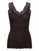 Rwbernadine Sl Lace Top Brown Rosemunde