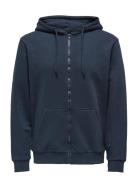 Onsceres Zip Thr. Hoodie Sweat Noos Navy ONLY & SONS