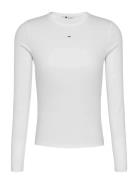 Tjw Slim Essential Rib Ls White Tommy Jeans