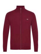 Extrafine Lambswool Zip Cardigan Red GANT