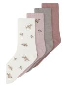 Nkfwak Wo/Bl 4P Sock Patterned Name It
