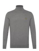 Cotton Merino Turtleneck Jumper Grey Lyle & Scott