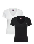 Tjw 2Pack V-Neck Tee Black Tommy Jeans