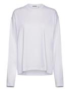 Long-Sleeved Boxy Cotton T-Shirt White Weekday