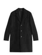 Dc Wool Mix Coat Black Tommy Hilfiger