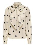 Onllydia L/S Satin Bow Shirt Wvn Cream ONLY