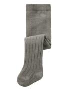 Nbmwakma Wo/Bl Rib Pantyhose Grey Name It