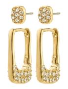 Instant Earrings 2-In-1 Set, Gold-Plated Gold Pilgrim