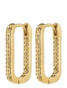Phase Oval Hoops Gold-Plated Gold Pilgrim