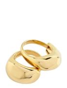 Harrison Rings, 2-In-1 Set, Gold-Plated Gold Pilgrim