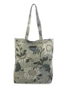 New Shopper Flower Linen Green Ceannis