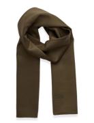 Aloria Double Faced Wool Cashmere Silk Scarf Khaki Malina