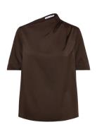 Lima Silk Tee Brown Ahlvar Gallery