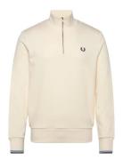 Half Zip Sweatshirt Cream Fred Perry