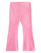 Flared Leggings In Velour Pink Lindex