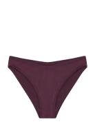 Soft Touch Veil High-Leg Briefs Burgundy Organic Basics