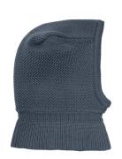 Balaclava Wool Knit Windstop Blue Huttelihut