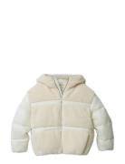 Teddy Shiny Puffer Jacket Cream Calvin Klein