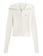 Tjw Essential Zipper Hood Cardi Cream Tommy Jeans