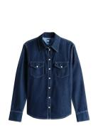 Regular Fit Ls Shirt Dark Blue Blue Tommy Jeans