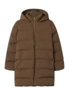 Nlfmorop Long Puffer Jacket Brown LMTD