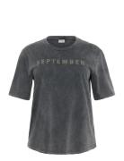 Kcserina T-Shirt Grey Kaffe Curve