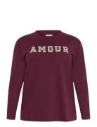 Kceliza Sweatshirt Burgundy Kaffe Curve