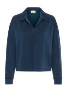 Hellemw Polo Blouse Blue My Essential Wardrobe