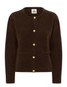 Kbzelda Round Neck Cardigan Brown Karen By Simonsen