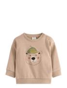 Sweatshirt Applique Beige Lindex