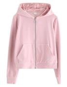 Sweatshirt Velour With Hoodie Pink Lindex