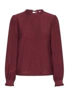 Karea Solid Blouse Burgundy Kaffe