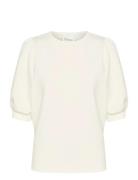 Elmw Puff Round Neck Blouse White My Essential Wardrobe