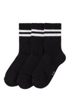 Socks 3 Pack Bb Sporty W Strip Black Lindex