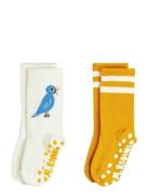 Bird 2-Pack Anti-Slip Socks Patterned Mini Rodini