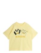 Panda & Cat Sp Ss Tee Yellow Mini Rodini