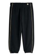 Plain Piping Sweatpants Black Mini Rodini
