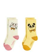 Cat & Panda 2-Pack Socks Patterned Mini Rodini
