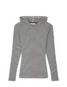 2X2 Cotton Stripe Tilla Hood White Mads Nørgaard