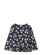 Margit Printed Longsleeve T-Shirt Navy Liewood