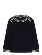 Baby Zigzag Blouse Navy FUB