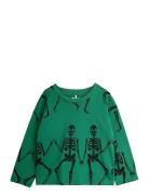 Skeleton Aop Ls Tee Green Mini Rodini