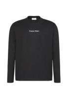 Ls Rlxd Standard Logo Crewnk Tee Black Calvin Klein