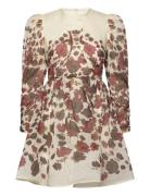 Leoni Silk Blend Mini Dress Cream Malina