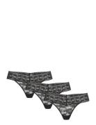 Brief Thong Low Lacey 3 Pack Black Lindex