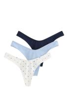 Brief Nellie Thong Cotton 3 P Blue Lindex