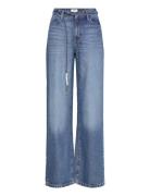 Wide Peggy Jeans With Mid Waist Blue Lindex