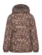 Winter Jacket Waist Aop Brown Mikk-line