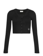 Ls Woven Label 2X2 Baby Rib Card Black Calvin Klein Jeans