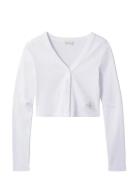 Ls Woven Label 2X2 Baby Rib Card White Calvin Klein Jeans